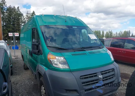 2017 Ram Promaster 3500 Cargo Van High Roof 159 Wb Ext из США, поврежденный, VIN 3C6URVJG6HE550426